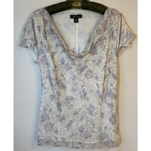 Identity by Lord and Taylor Silk Top Floral Paisley Y2K 90's Fairy Core Preppy